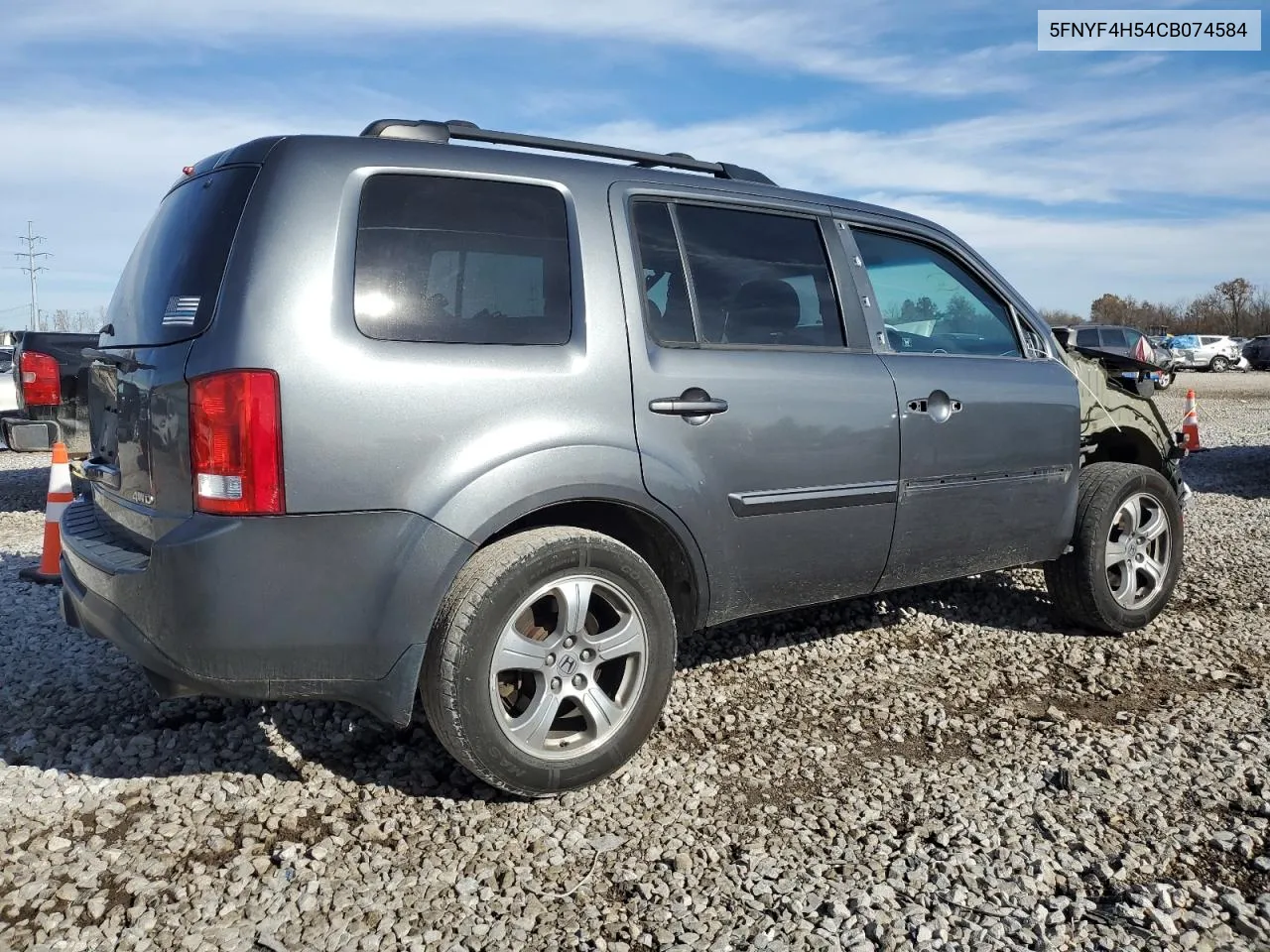 5FNYF4H54CB074584 2012 Honda Pilot Exl