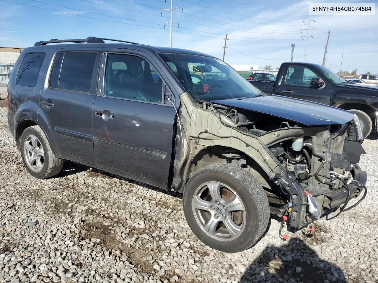 5FNYF4H54CB074584 2012 Honda Pilot Exl