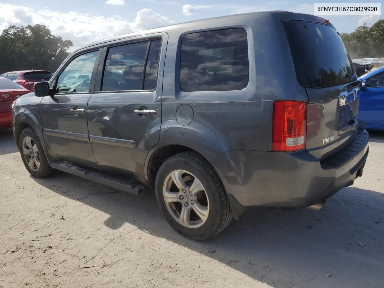 2012 Honda Pilot Exl VIN: 5FNYF3H67CB039900 Lot: 80563494