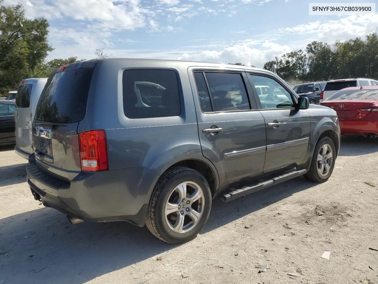 2012 Honda Pilot Exl VIN: 5FNYF3H67CB039900 Lot: 80563494