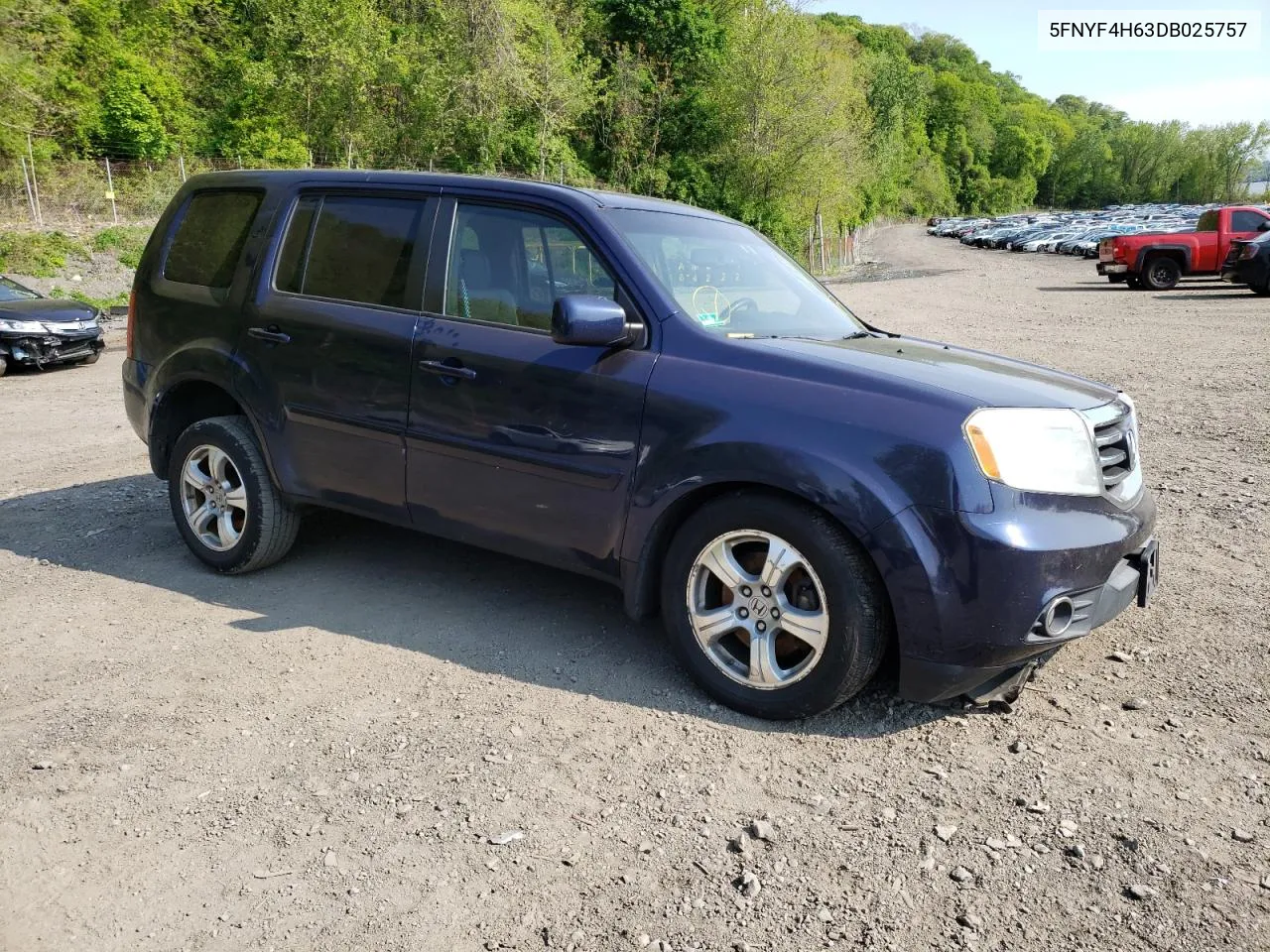 2013 Honda Pilot Exl VIN: 5FNYF4H63DB025757 Lot: 51415853