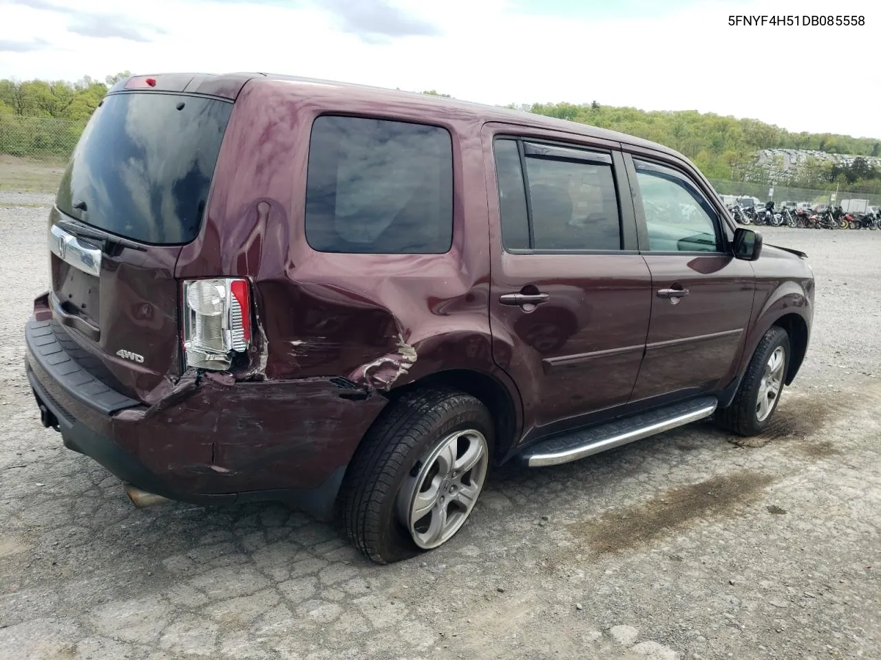 2013 Honda Pilot Exl VIN: 5FNYF4H51DB085558 Lot: 52899924