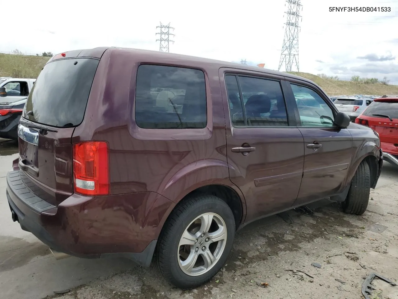 2013 Honda Pilot Exl VIN: 5FNYF3H54DB041533 Lot: 53786244