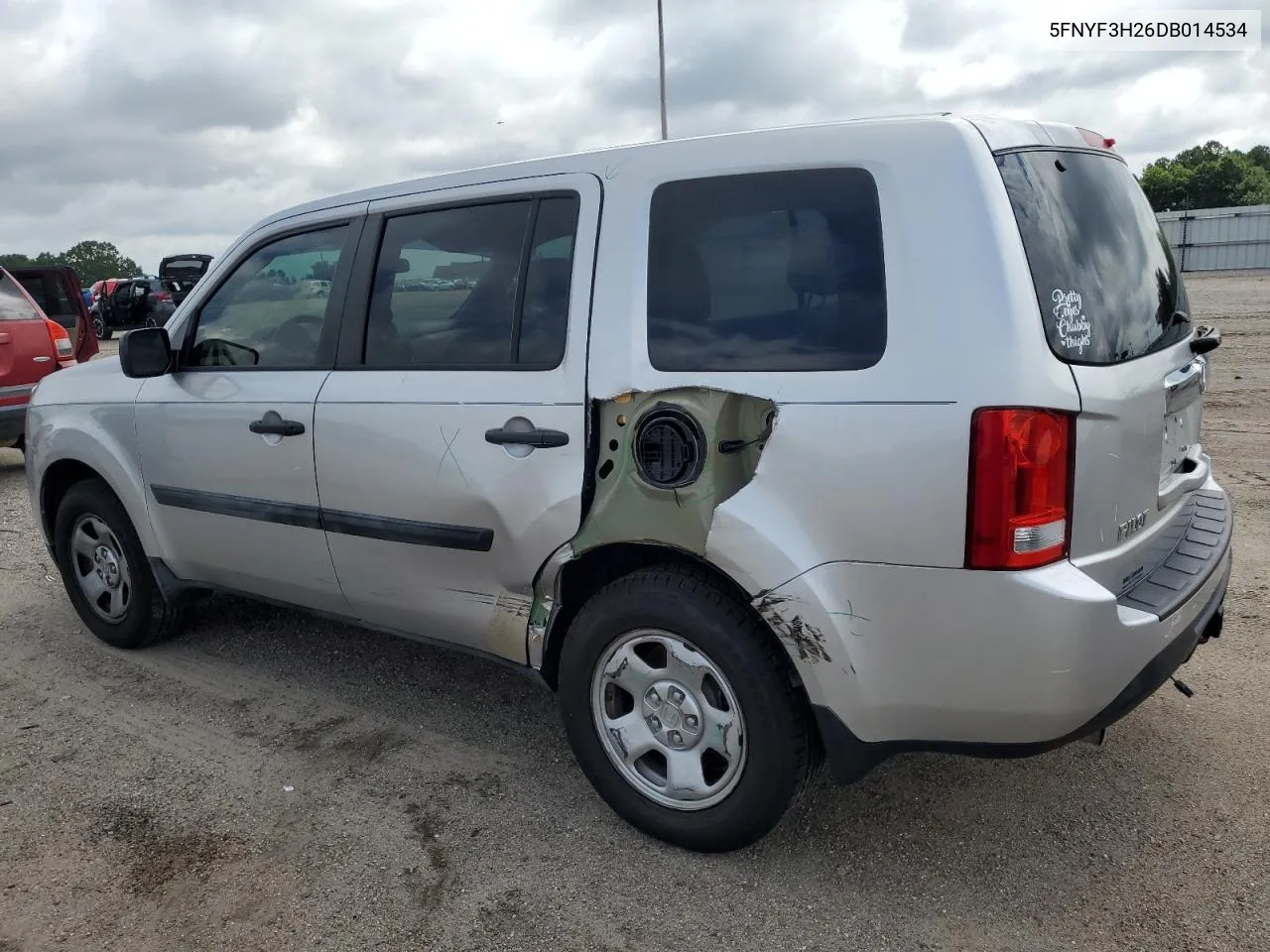 2013 Honda Pilot Lx VIN: 5FNYF3H26DB014534 Lot: 57157694