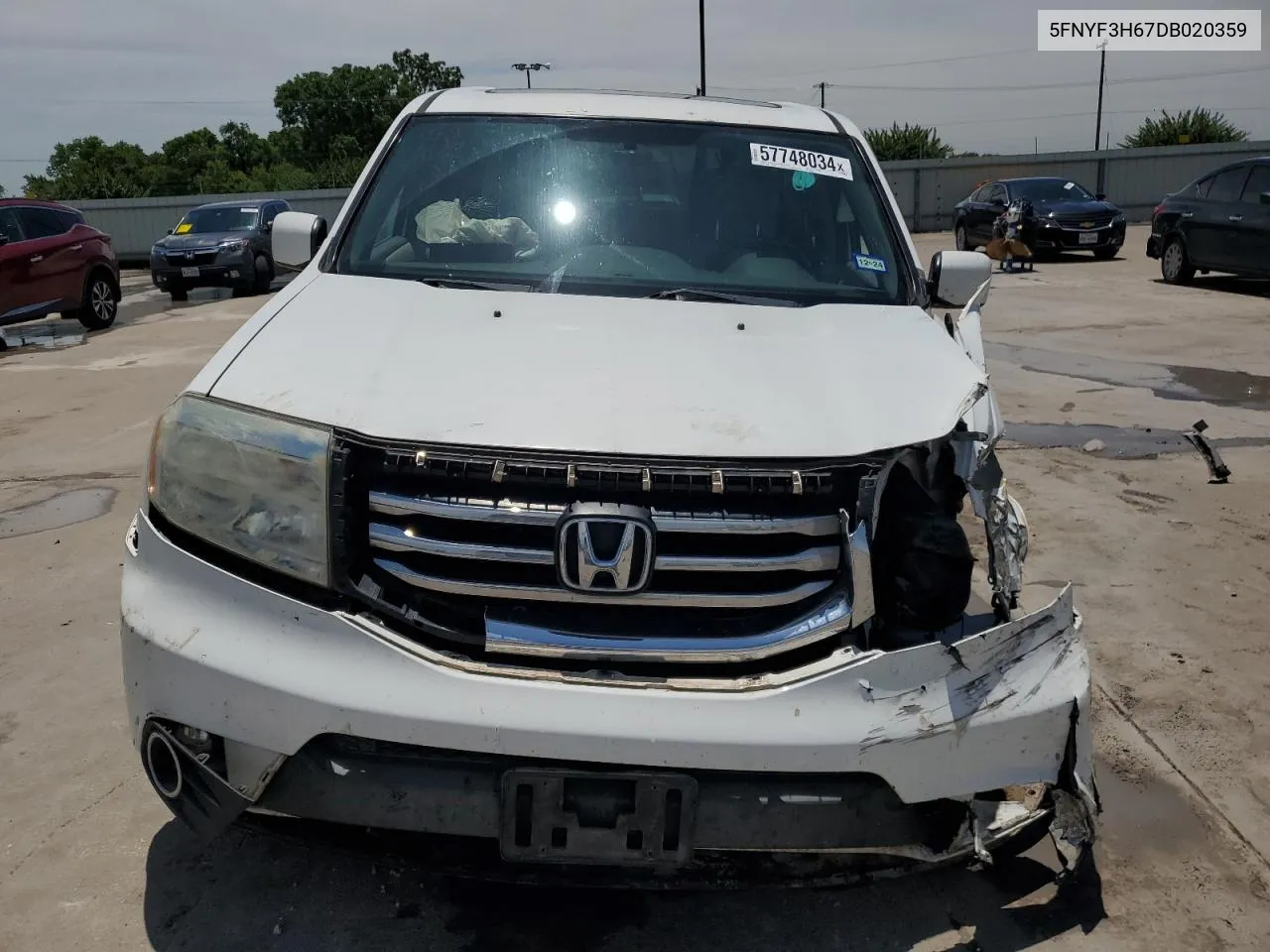 2013 Honda Pilot Exl VIN: 5FNYF3H67DB020359 Lot: 57748034