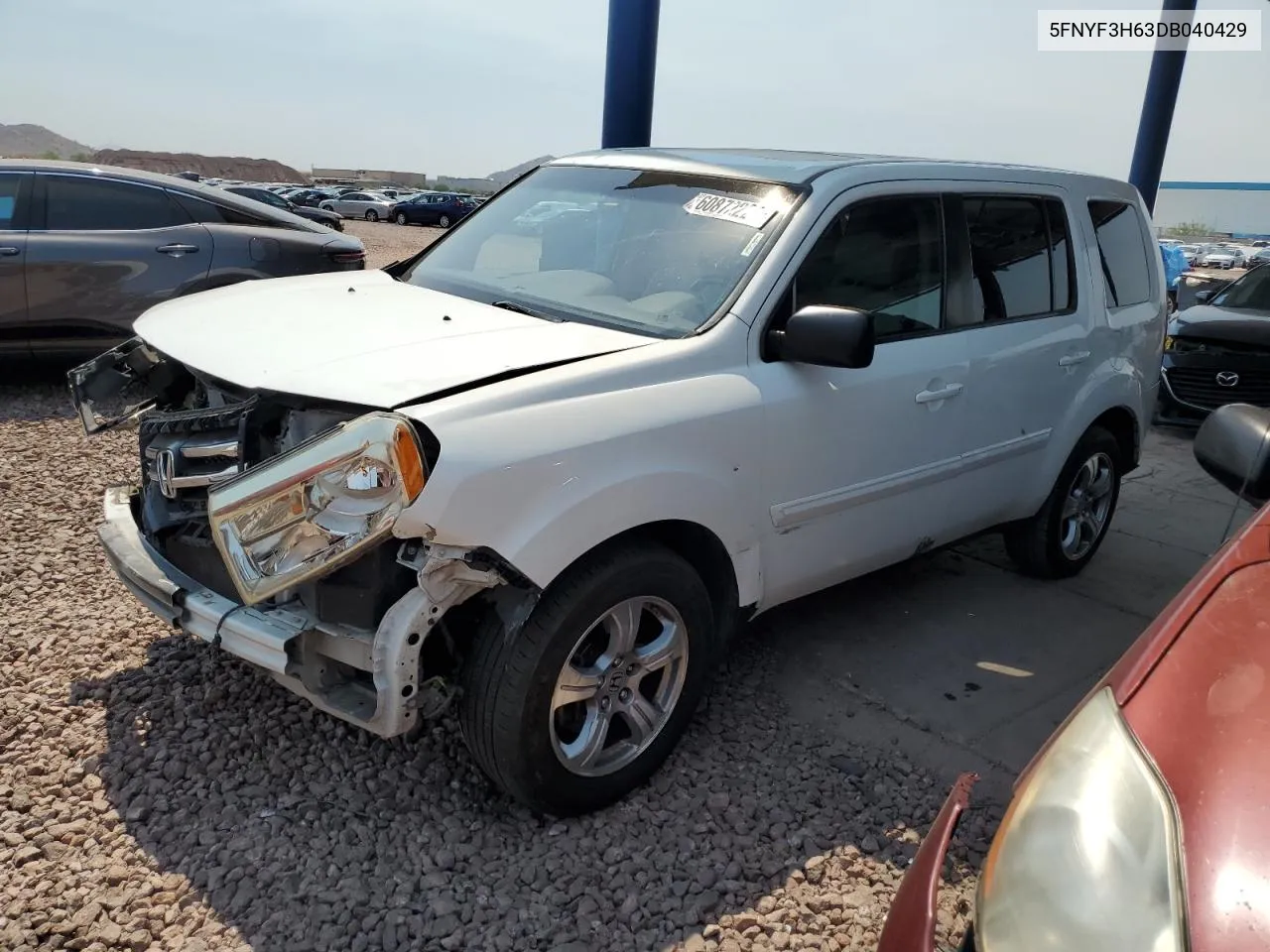 2013 Honda Pilot Exl VIN: 5FNYF3H63DB040429 Lot: 60872224