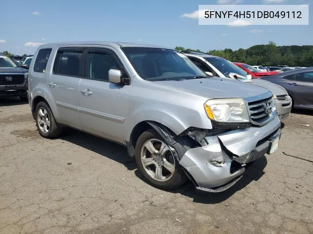 2013 Honda Pilot Exl VIN: 5FNYF4H51DB049112 Lot: 61047634