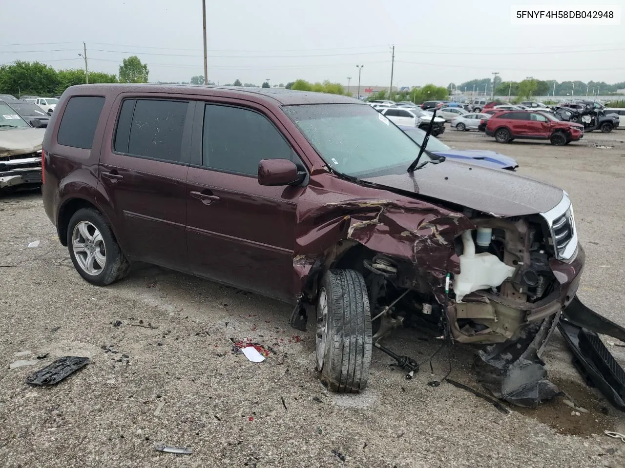 2013 Honda Pilot Exl VIN: 5FNYF4H58DB042948 Lot: 61642284