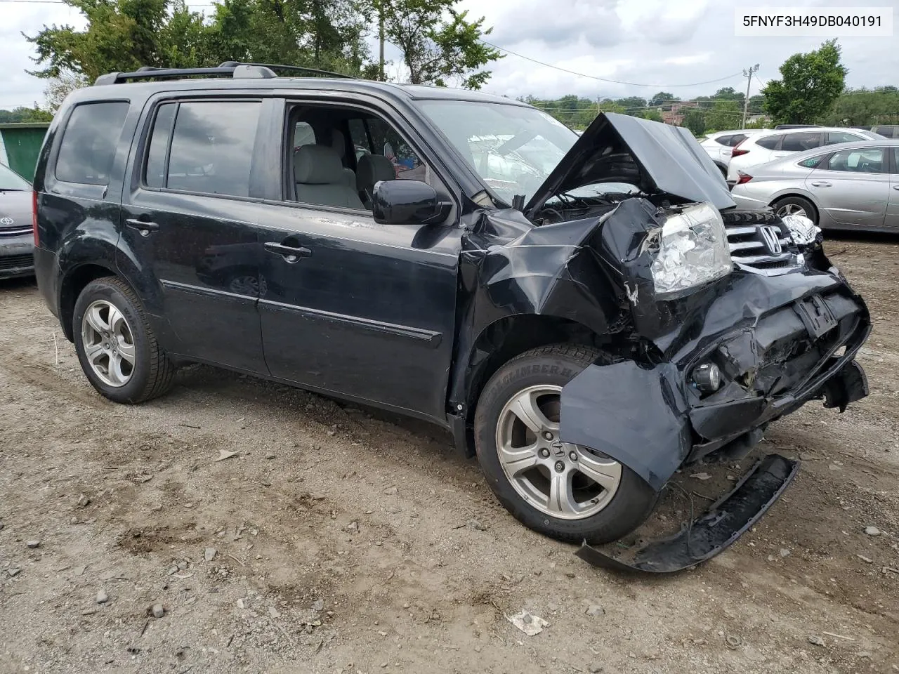 2013 Honda Pilot Ex VIN: 5FNYF3H49DB040191 Lot: 62473754