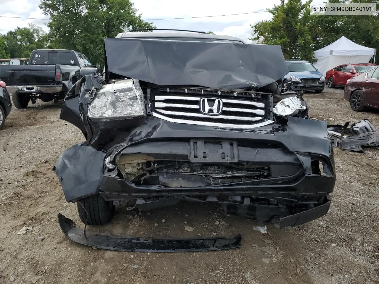 2013 Honda Pilot Ex VIN: 5FNYF3H49DB040191 Lot: 62473754