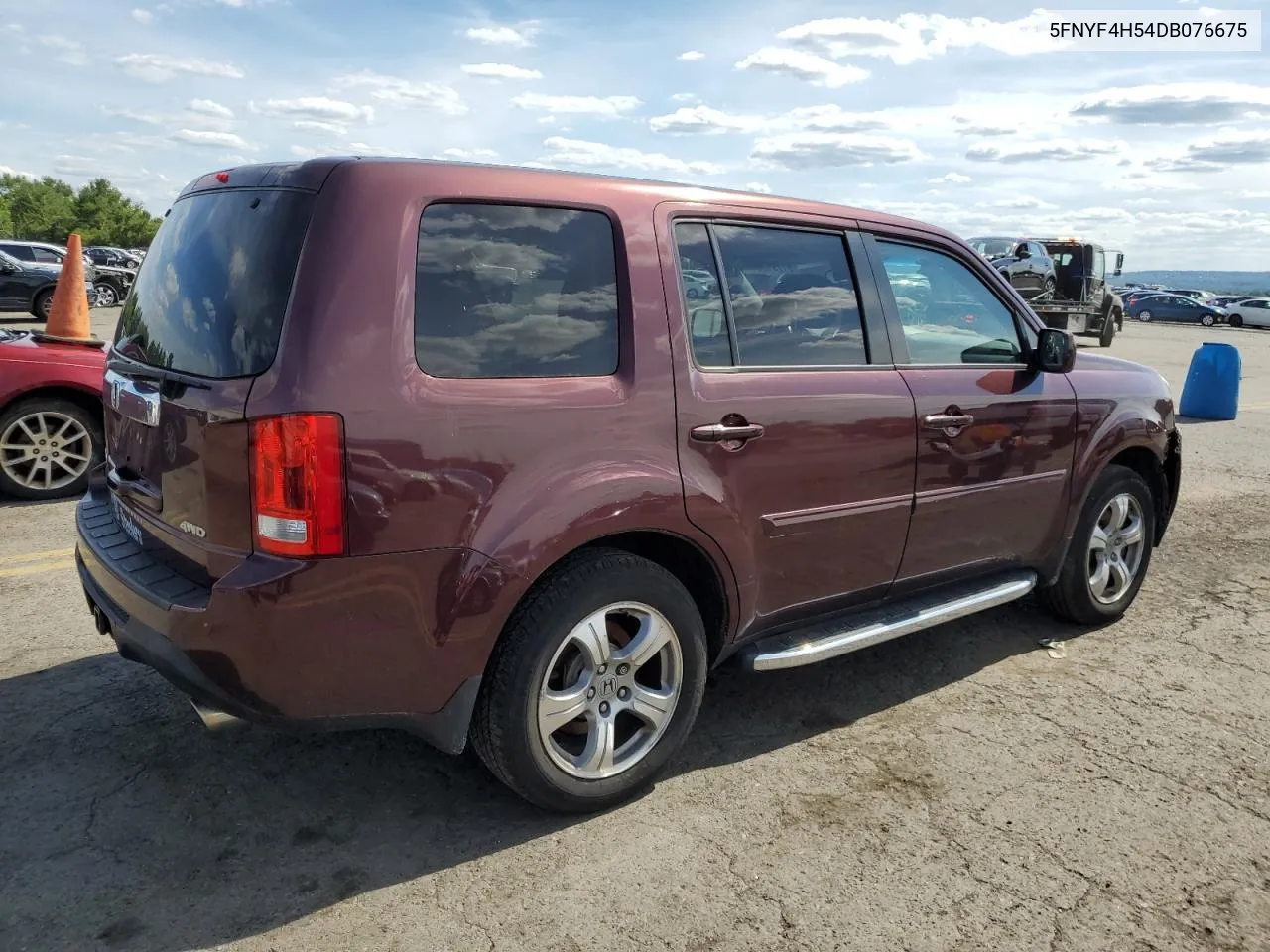 2013 Honda Pilot Exl VIN: 5FNYF4H54DB076675 Lot: 62523574