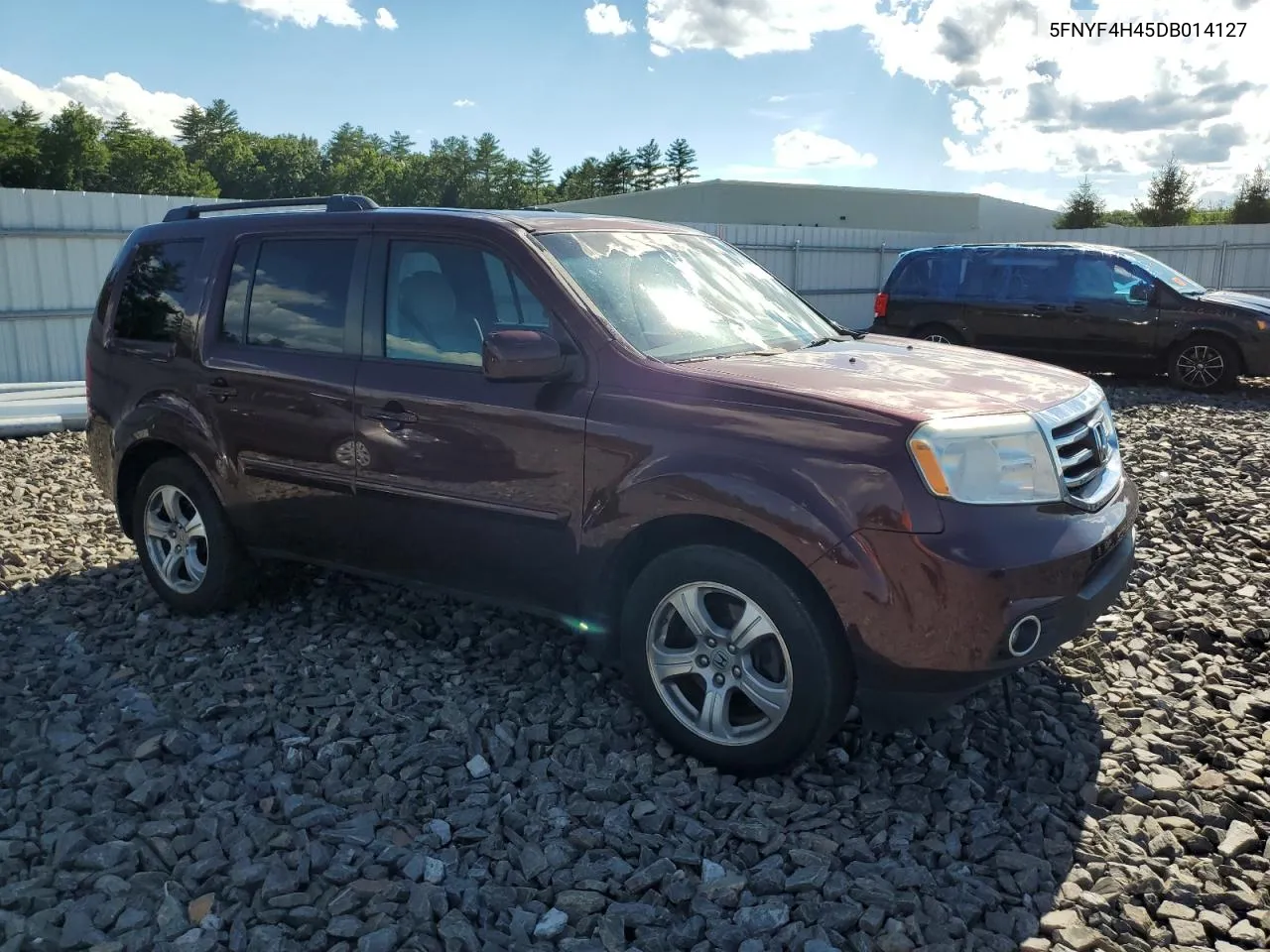 2013 Honda Pilot Ex VIN: 5FNYF4H45DB014127 Lot: 62530694