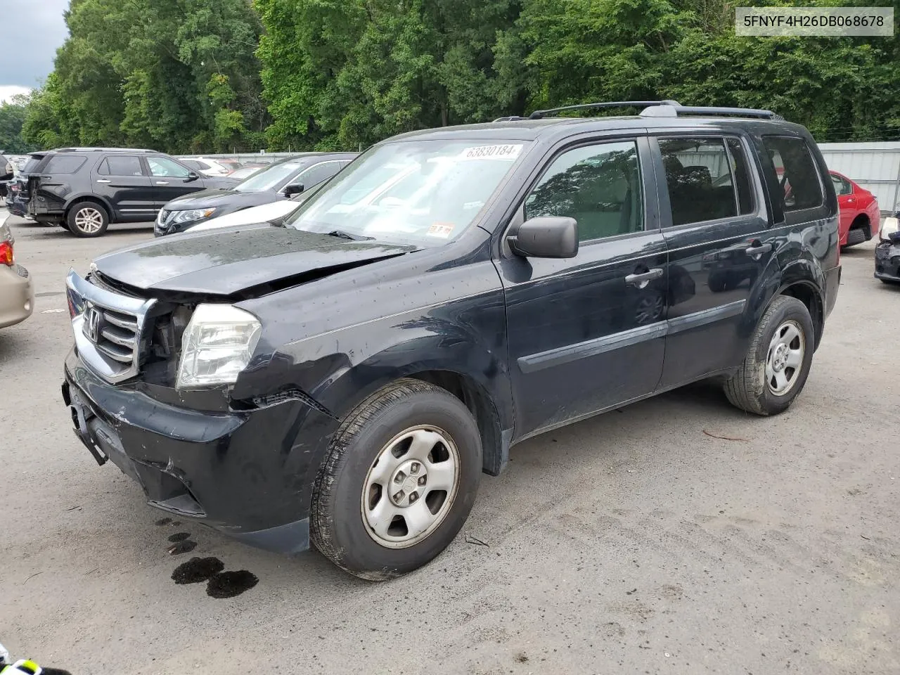 2013 Honda Pilot Lx VIN: 5FNYF4H26DB068678 Lot: 63830184