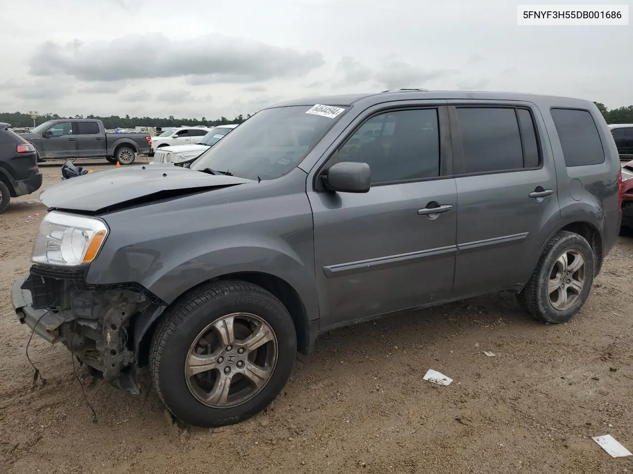 2013 Honda Pilot Exl VIN: 5FNYF3H55DB001686 Lot: 64644594