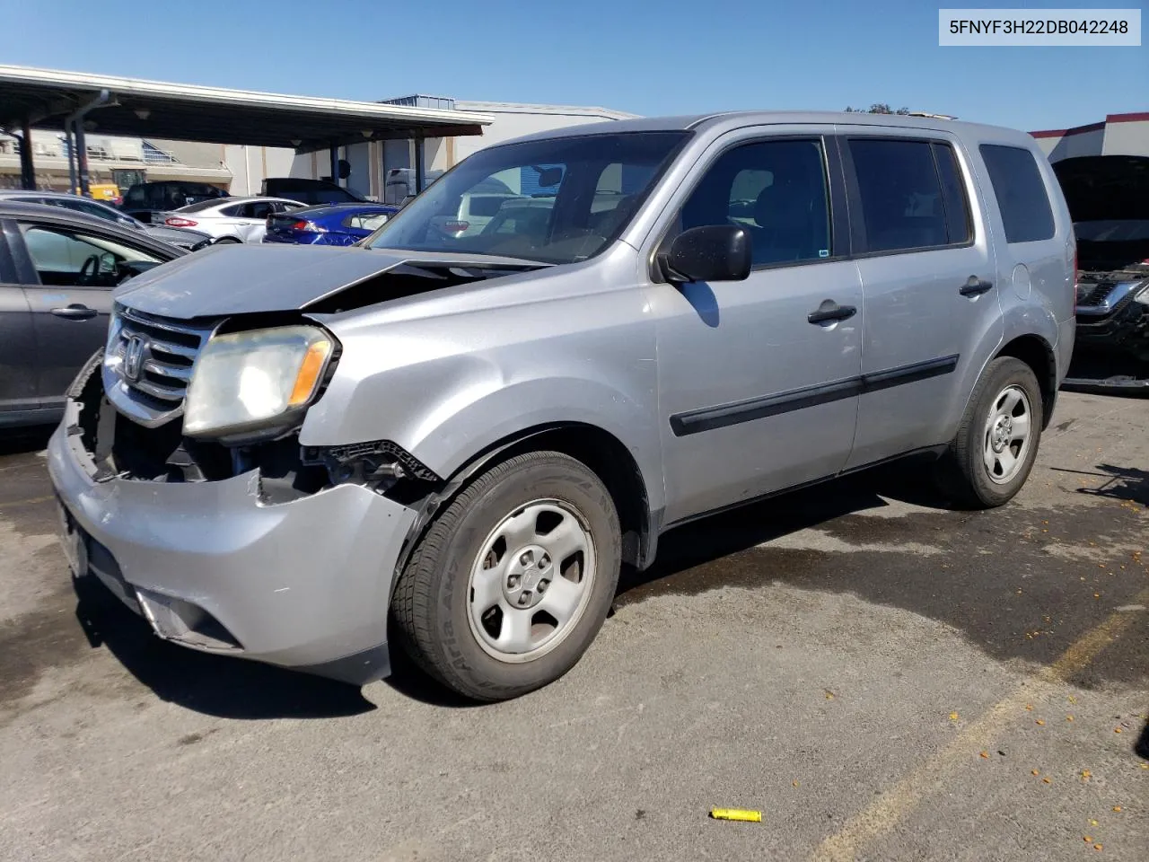 2013 Honda Pilot Lx VIN: 5FNYF3H22DB042248 Lot: 64677674