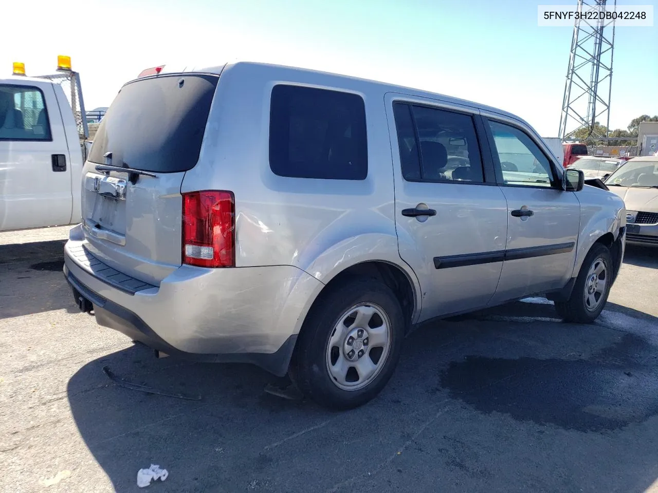 2013 Honda Pilot Lx VIN: 5FNYF3H22DB042248 Lot: 64677674