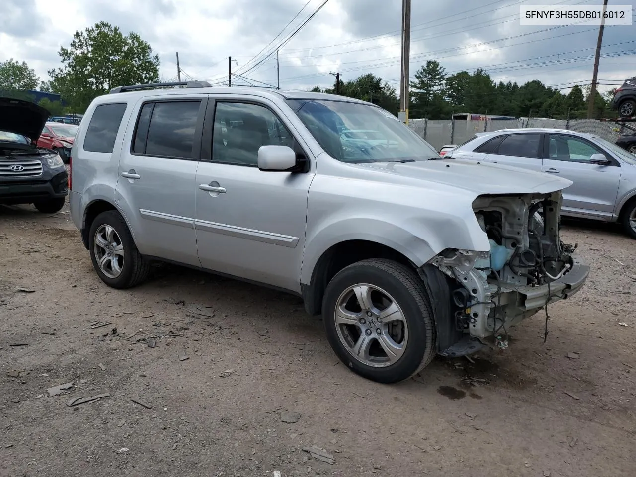 2013 Honda Pilot Exl VIN: 5FNYF3H55DB016012 Lot: 65172104