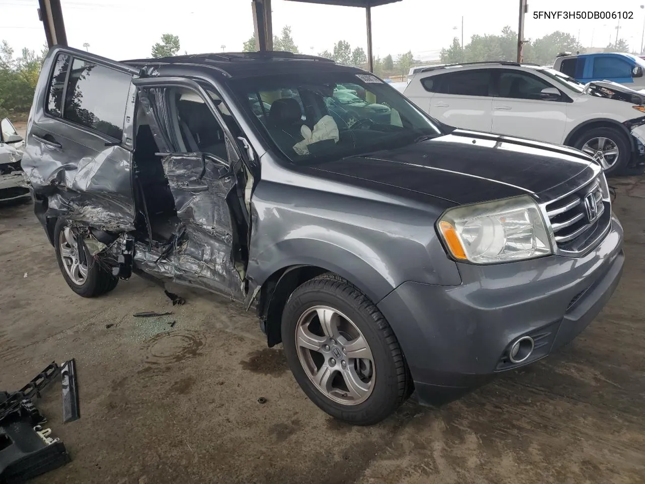 5FNYF3H50DB006102 2013 Honda Pilot Exl