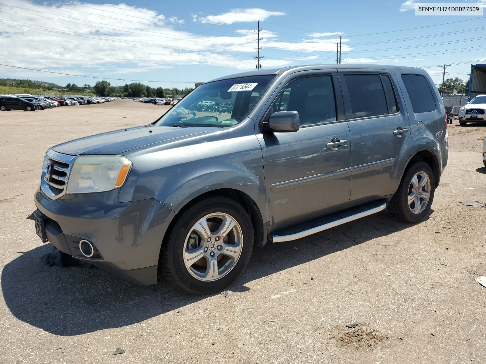 2013 Honda Pilot Exln VIN: 5FNYF4H74DB027509 Lot: 67216544