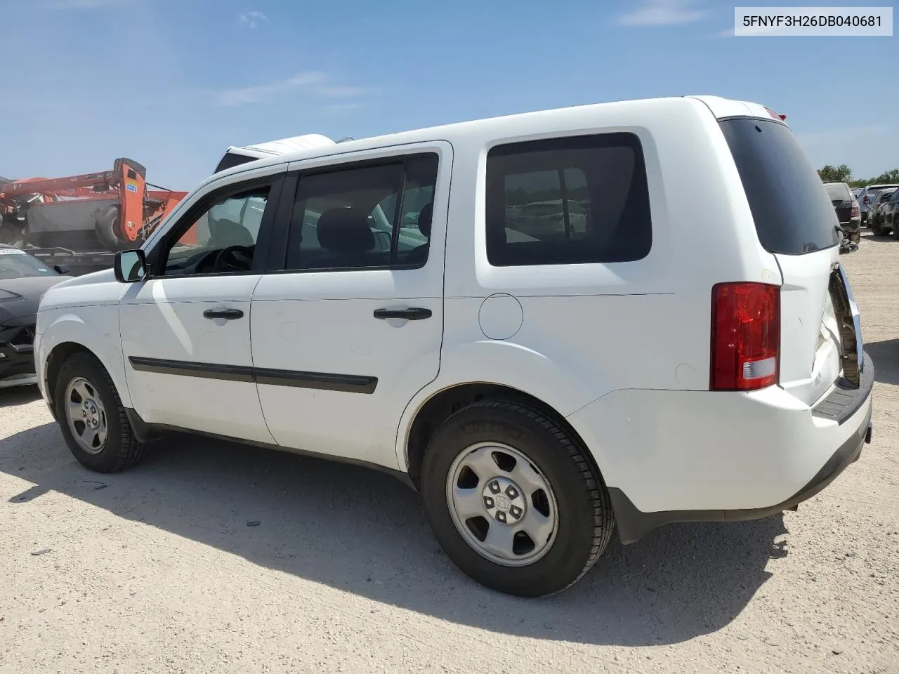 2013 Honda Pilot Lx VIN: 5FNYF3H26DB040681 Lot: 67733294