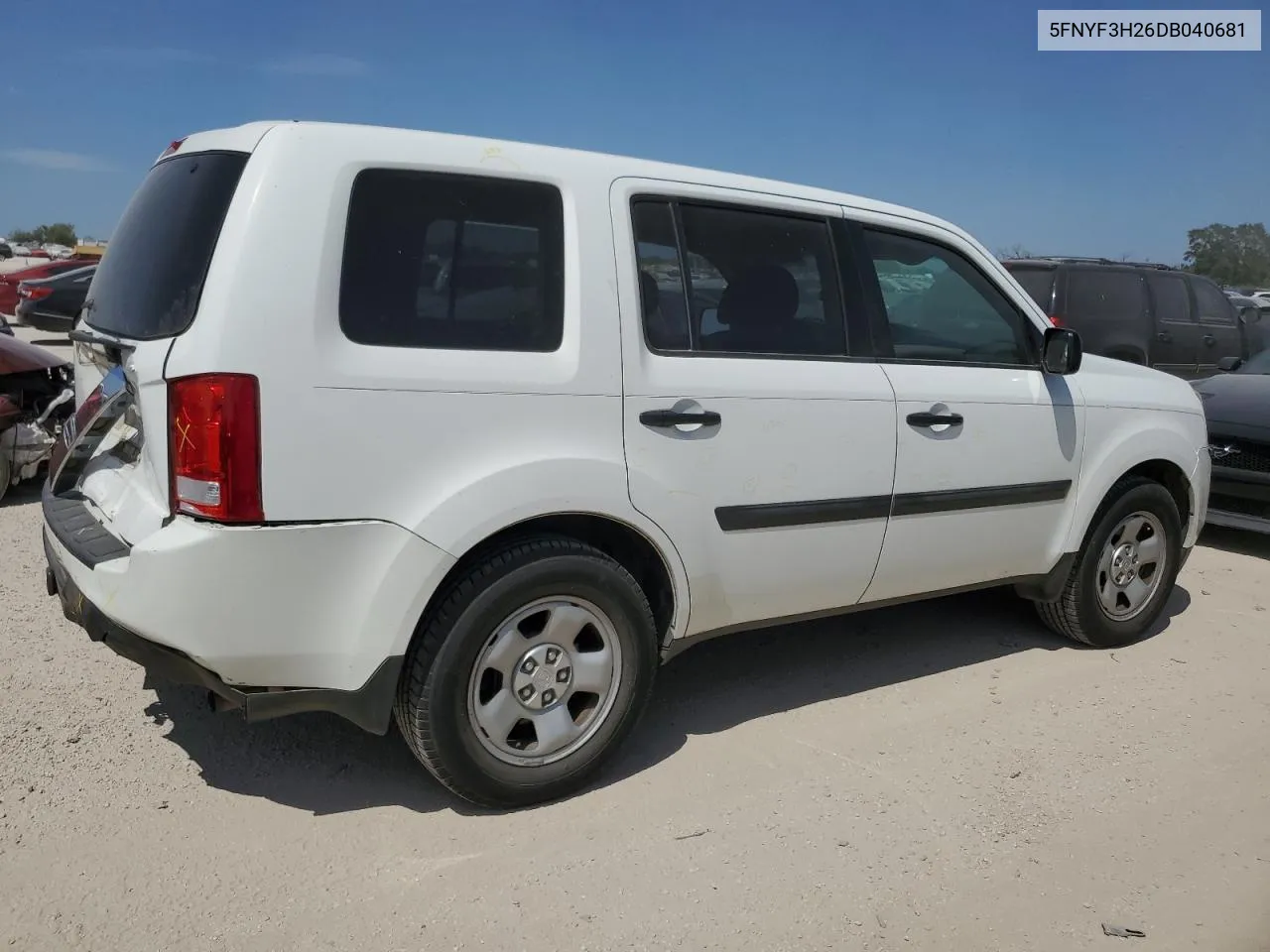 2013 Honda Pilot Lx VIN: 5FNYF3H26DB040681 Lot: 67733294