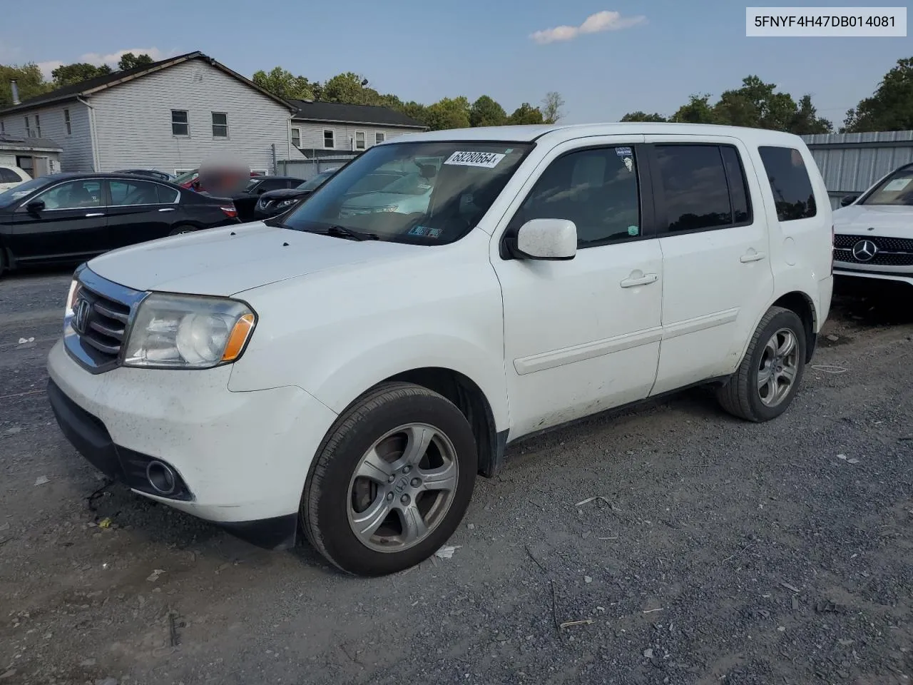 2013 Honda Pilot Ex VIN: 5FNYF4H47DB014081 Lot: 68280664