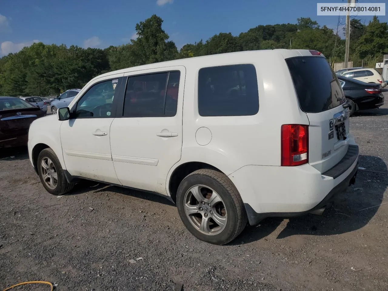 2013 Honda Pilot Ex VIN: 5FNYF4H47DB014081 Lot: 68280664