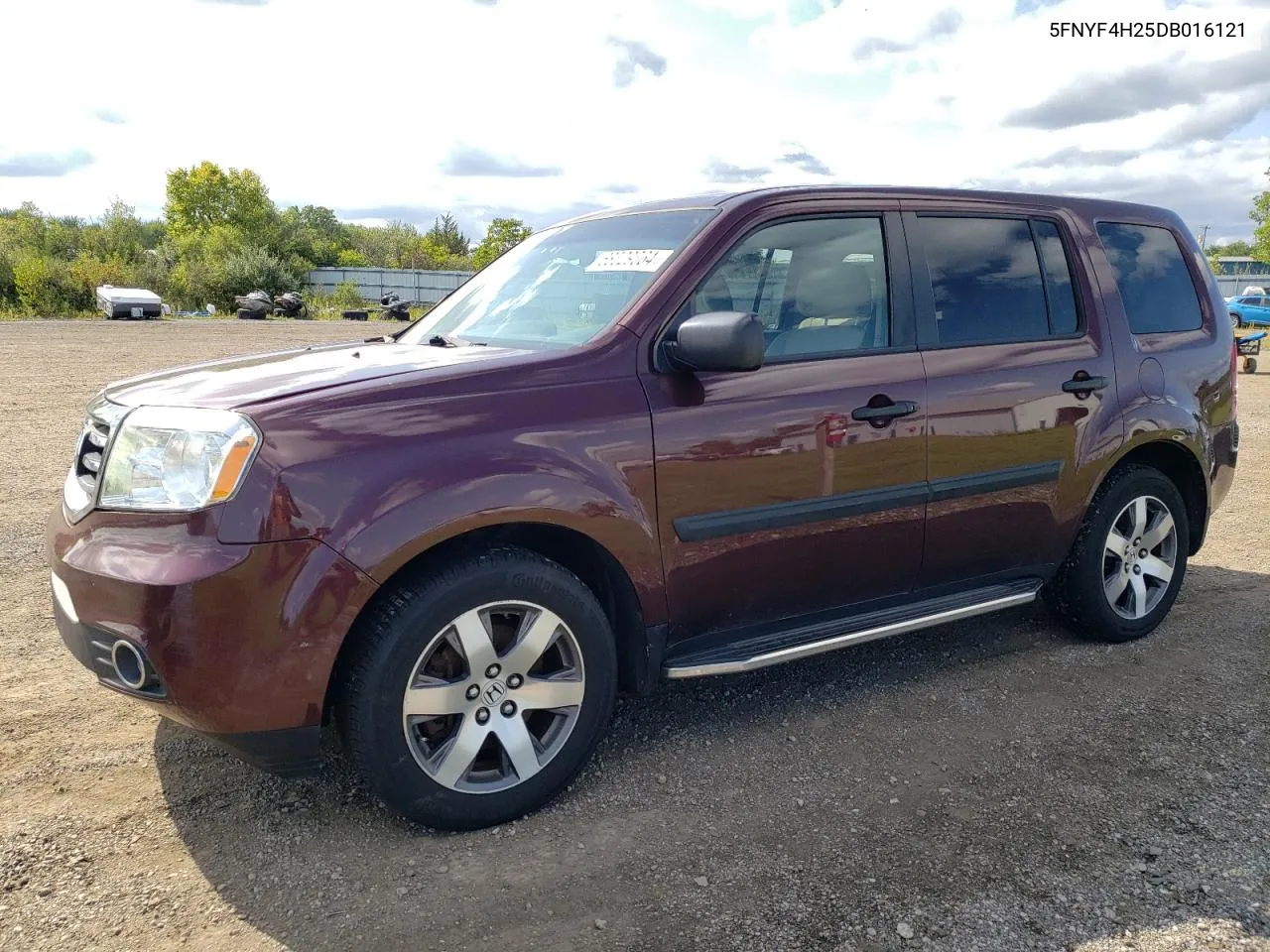 2013 Honda Pilot Lx VIN: 5FNYF4H25DB016121 Lot: 68529664