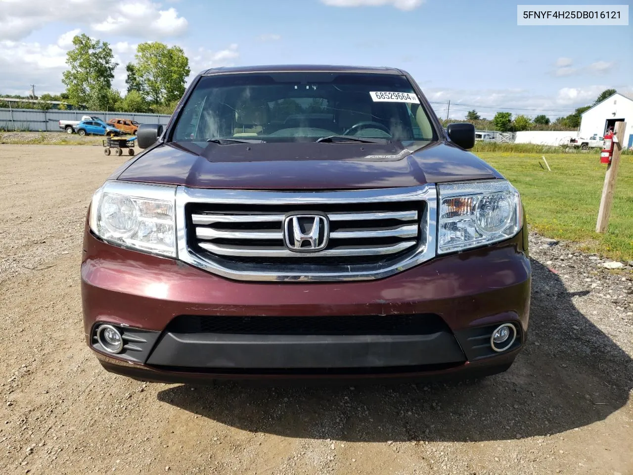 2013 Honda Pilot Lx VIN: 5FNYF4H25DB016121 Lot: 68529664