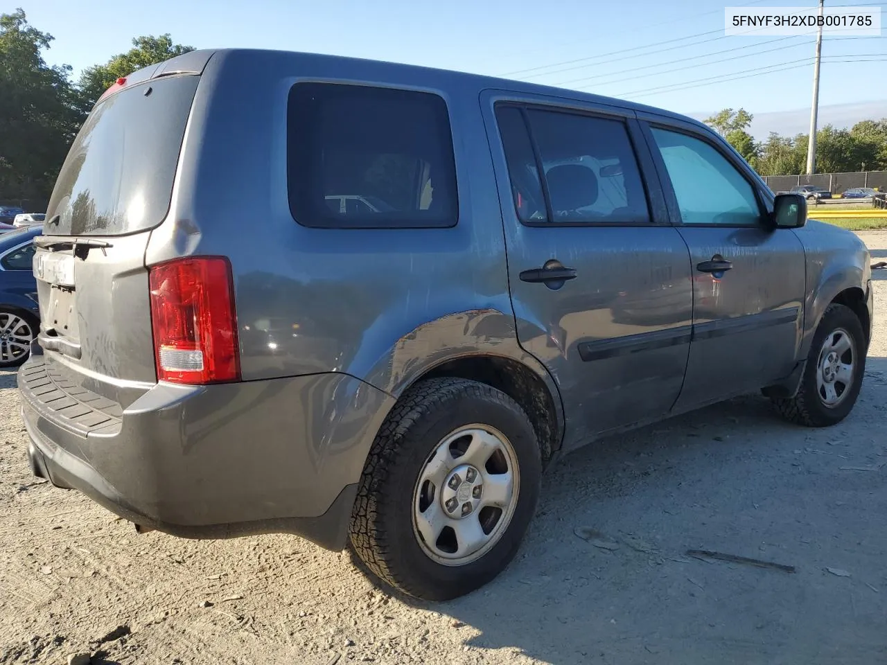 5FNYF3H2XDB001785 2013 Honda Pilot Lx