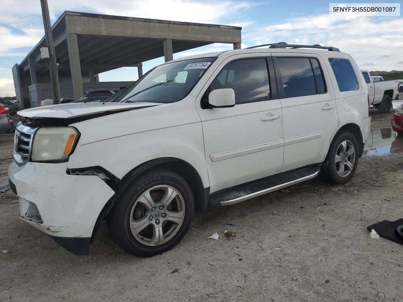 2013 Honda Pilot Exl VIN: 5FNYF3H55DB001087 Lot: 69757764