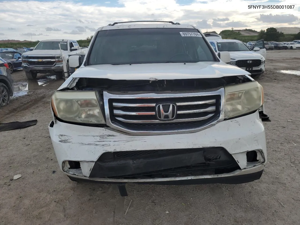 2013 Honda Pilot Exl VIN: 5FNYF3H55DB001087 Lot: 69757764