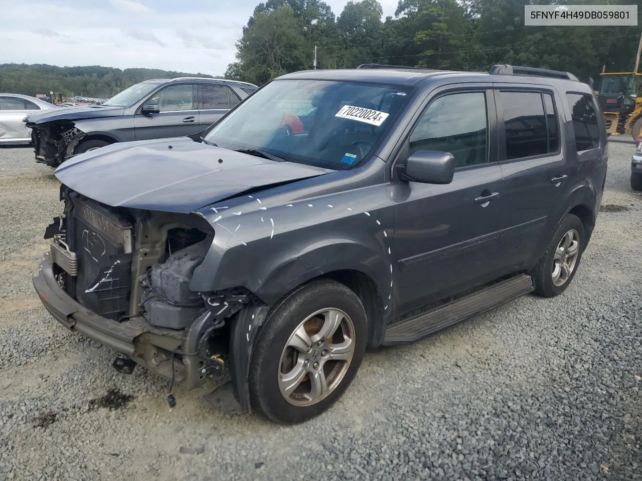 2013 Honda Pilot Ex VIN: 5FNYF4H49DB059801 Lot: 70220024