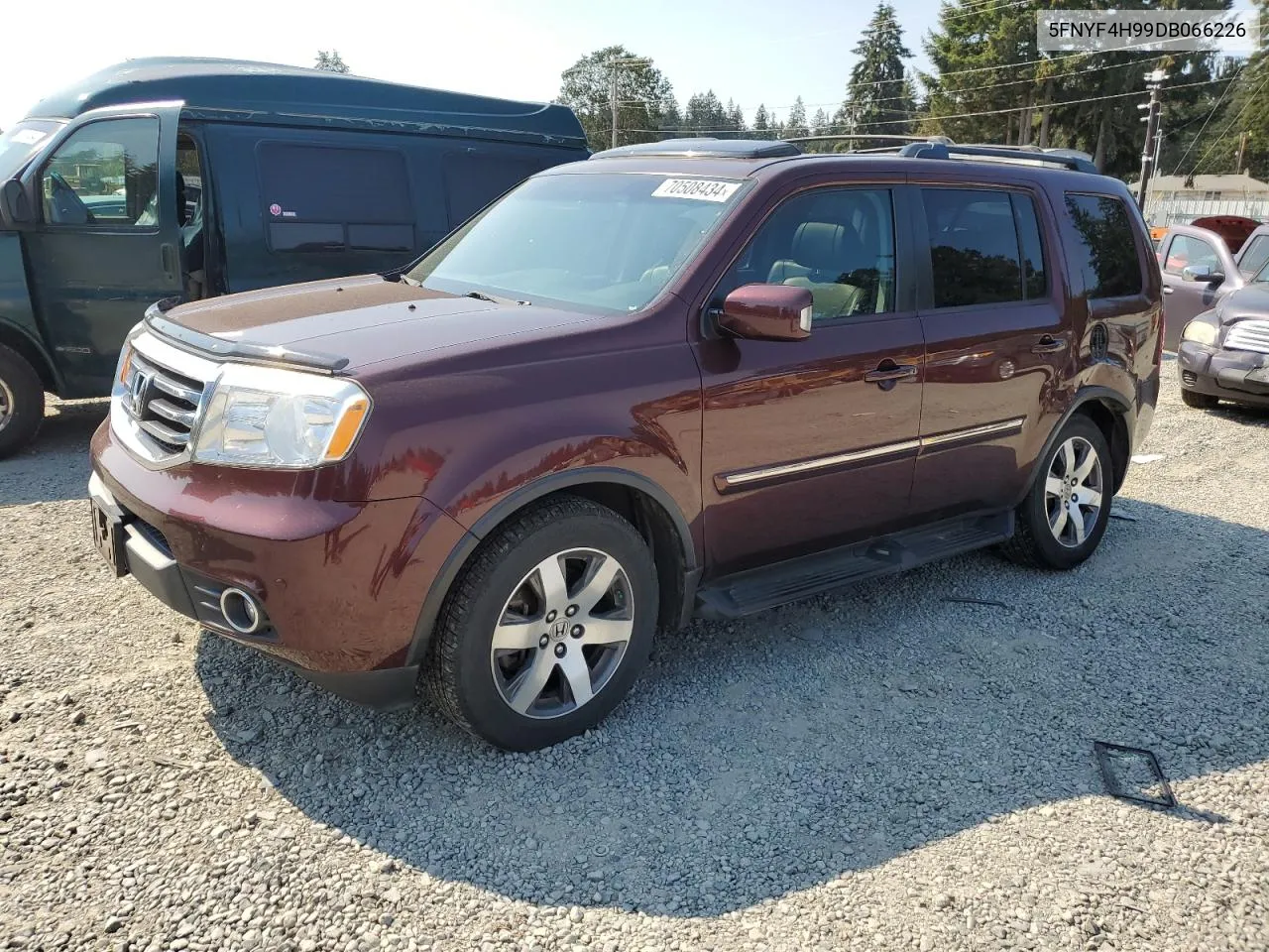 2013 Honda Pilot Touring VIN: 5FNYF4H99DB066226 Lot: 70508434