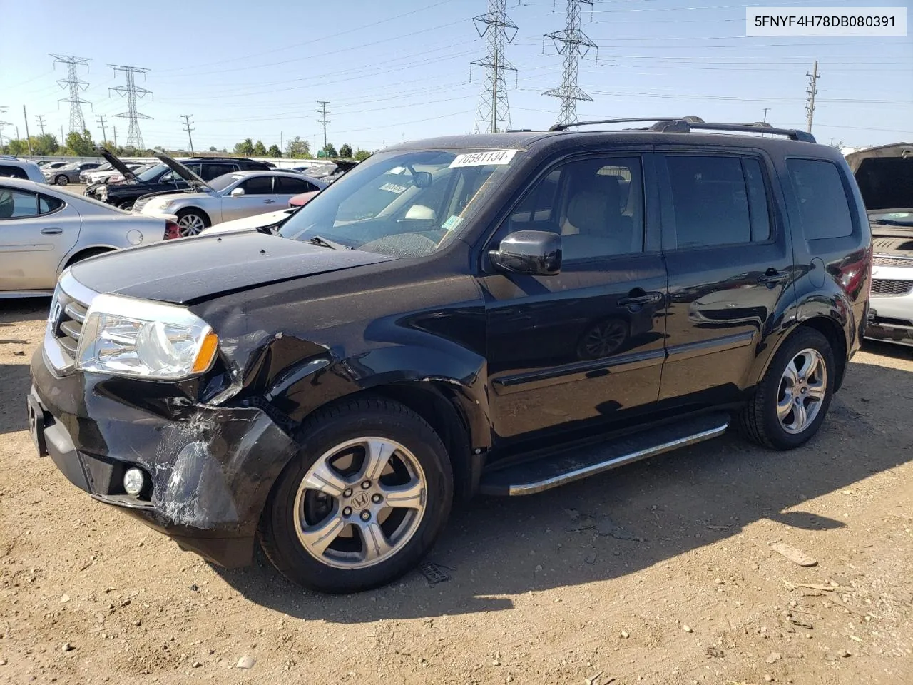 2013 Honda Pilot Exln VIN: 5FNYF4H78DB080391 Lot: 70591134