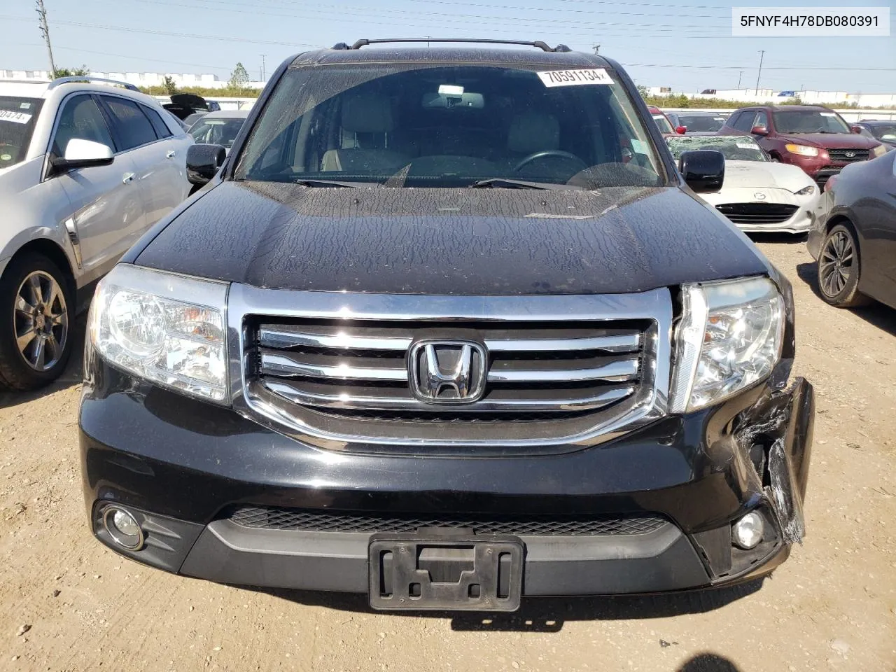 2013 Honda Pilot Exln VIN: 5FNYF4H78DB080391 Lot: 70591134