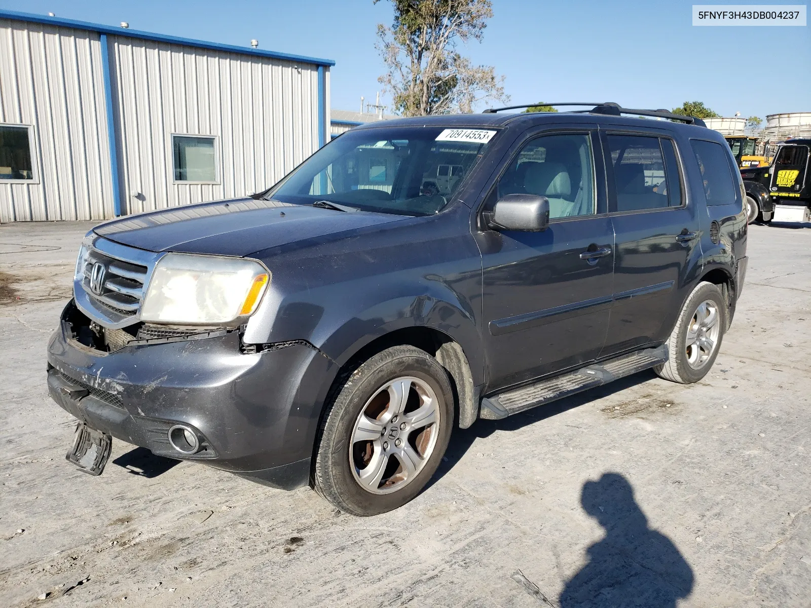 2013 Honda Pilot Ex VIN: 5FNYF3H43DB004237 Lot: 70914553