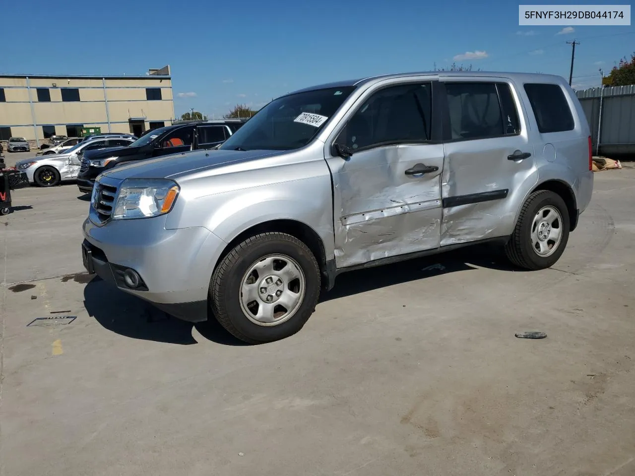 2013 Honda Pilot Lx VIN: 5FNYF3H29DB044174 Lot: 70915504