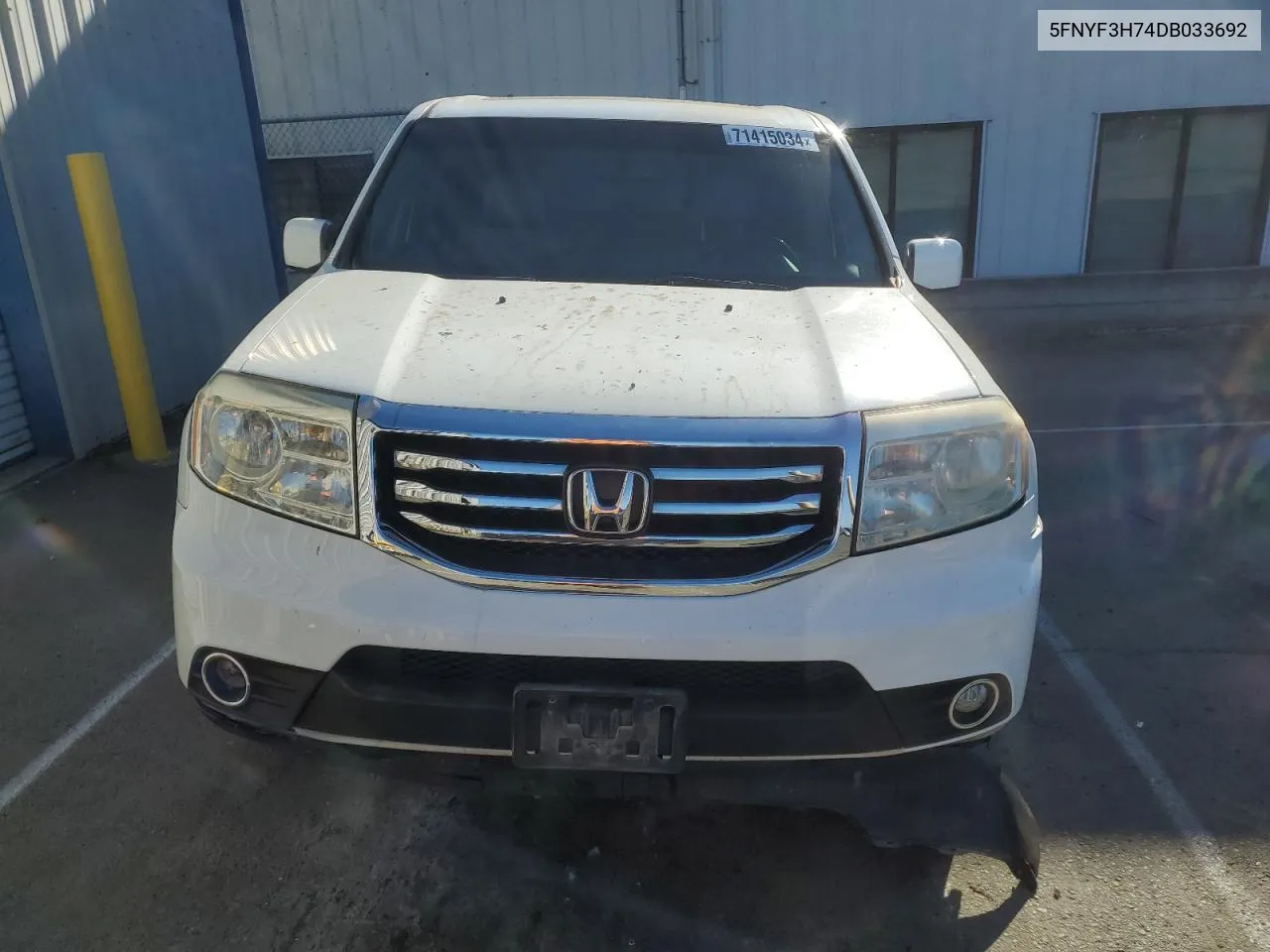 2013 Honda Pilot Exln VIN: 5FNYF3H74DB033692 Lot: 71415034