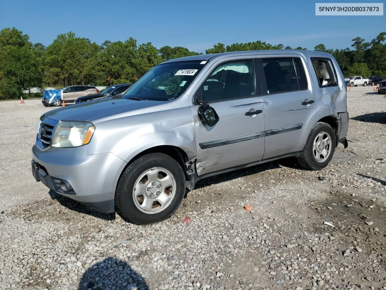 2013 Honda Pilot Lx VIN: 5FNYF3H20DB037873 Lot: 71419824