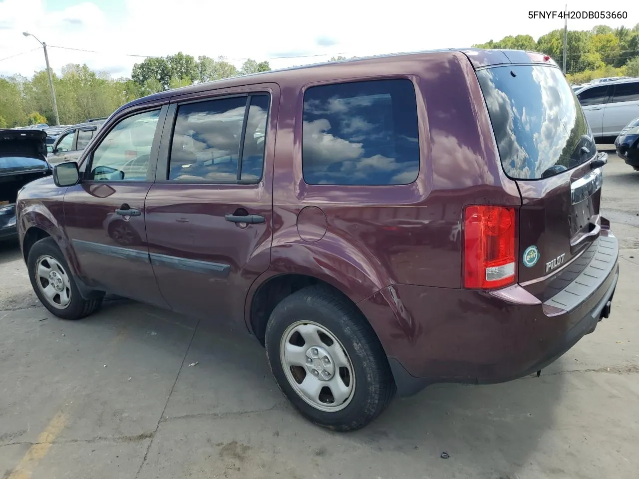 2013 Honda Pilot Lx VIN: 5FNYF4H20DB053660 Lot: 71598304