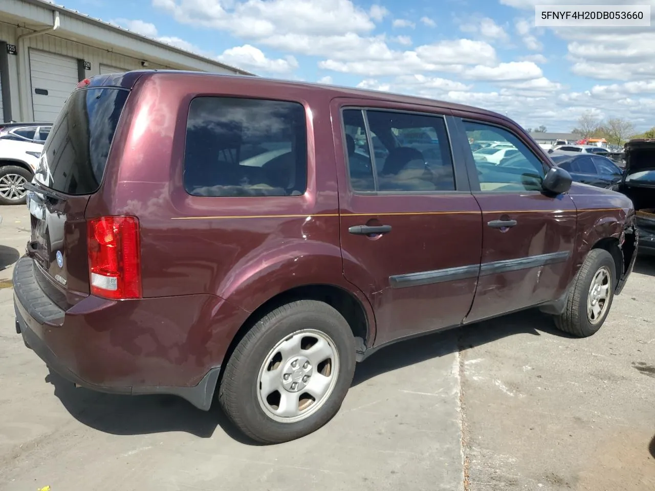 2013 Honda Pilot Lx VIN: 5FNYF4H20DB053660 Lot: 71598304