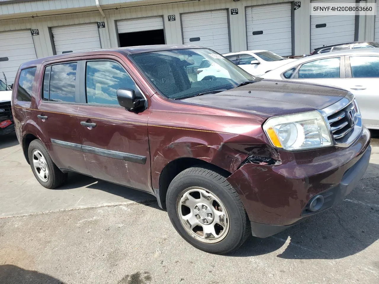 2013 Honda Pilot Lx VIN: 5FNYF4H20DB053660 Lot: 71598304