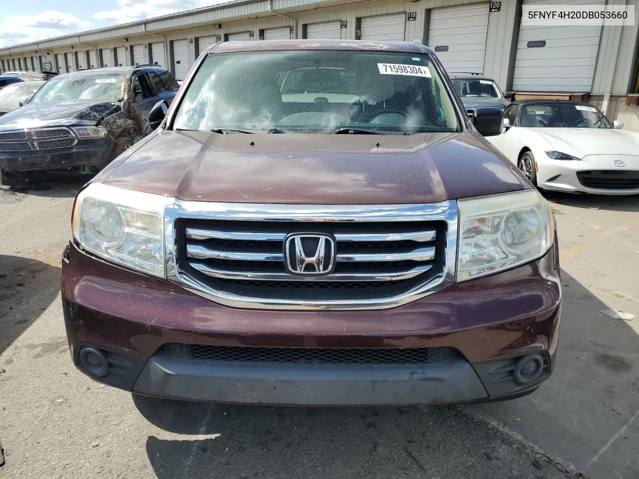 2013 Honda Pilot Lx VIN: 5FNYF4H20DB053660 Lot: 71598304