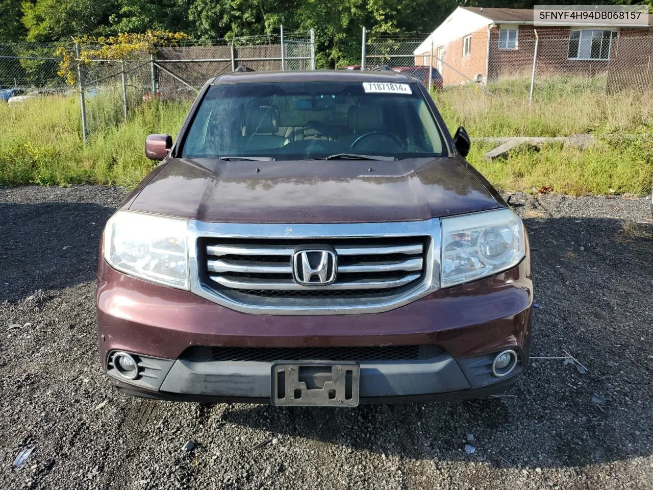 2013 Honda Pilot Touring VIN: 5FNYF4H94DB068157 Lot: 71871814