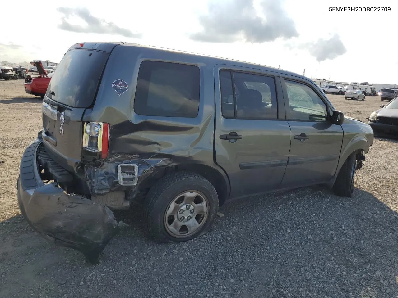 2013 Honda Pilot Lx VIN: 5FNYF3H20DB022709 Lot: 71958364