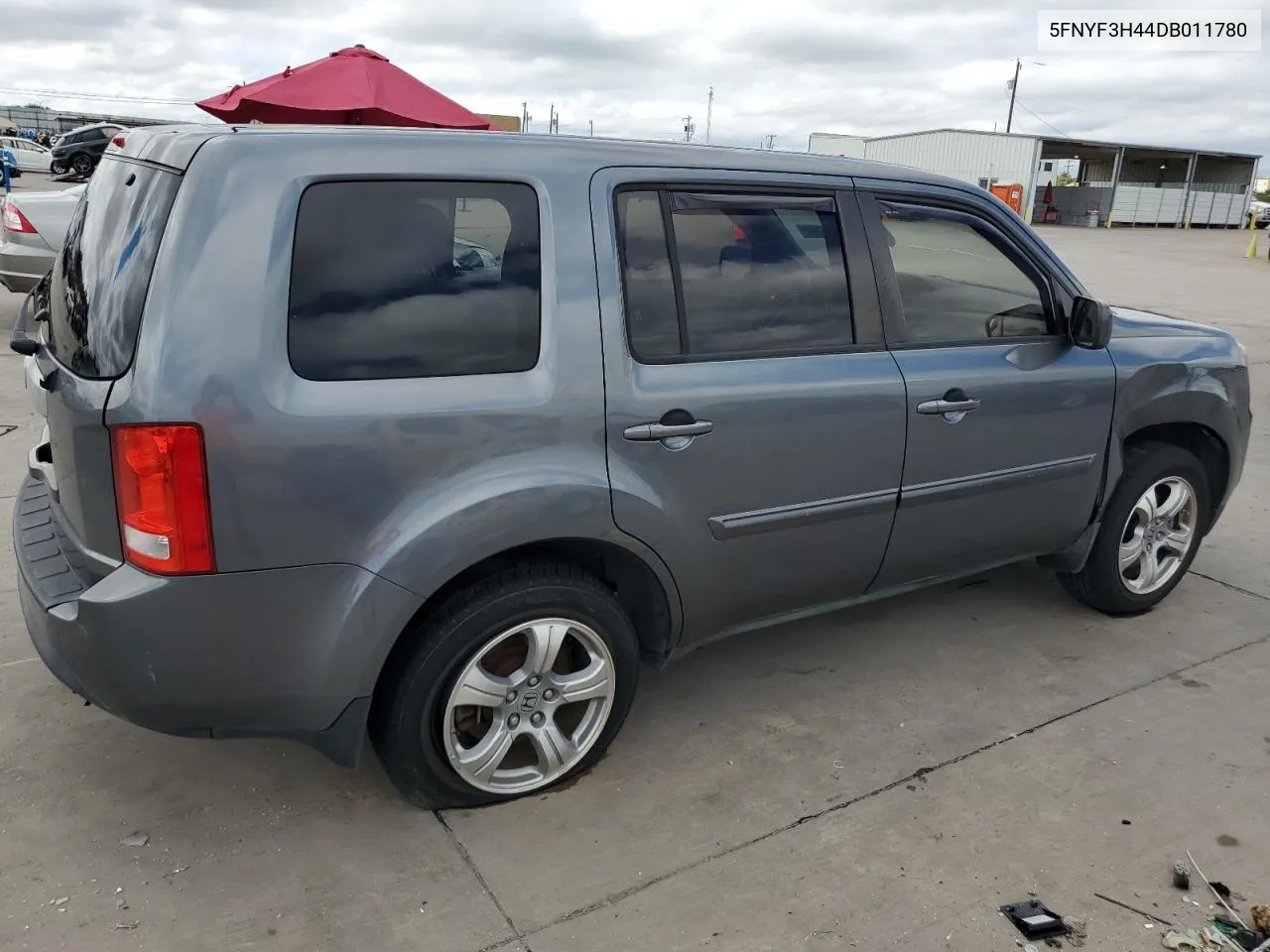 2013 Honda Pilot Ex VIN: 5FNYF3H44DB011780 Lot: 72705754