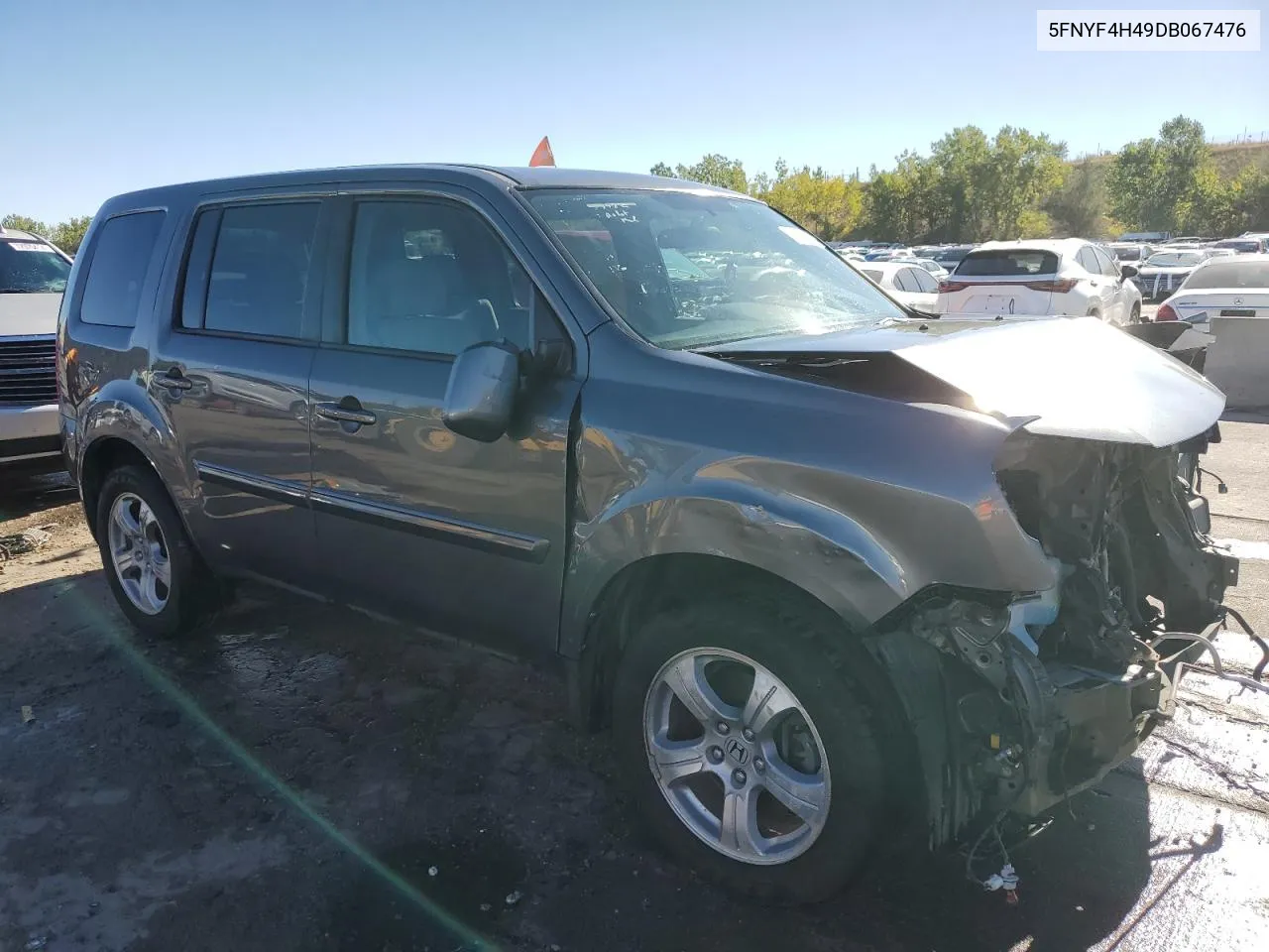 2013 Honda Pilot Ex VIN: 5FNYF4H49DB067476 Lot: 72934024