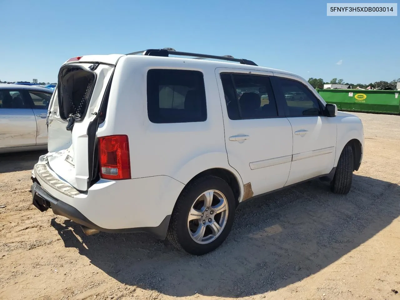 2013 Honda Pilot Exl VIN: 5FNYF3H5XDB003014 Lot: 73177414