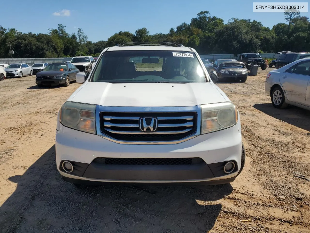 2013 Honda Pilot Exl VIN: 5FNYF3H5XDB003014 Lot: 73177414